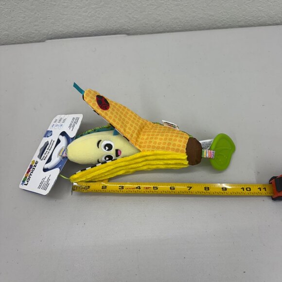 Lamaze Bea the Banana Clip Baby Crinkle Chew Ribbon Pattern Toy 0-24 Month NEW - Picture 5 of 5